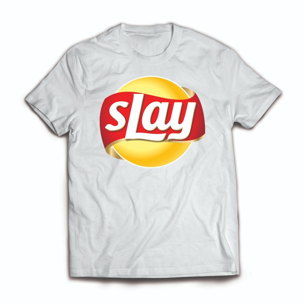 Slay White Funny tee
